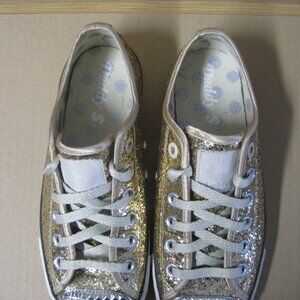 Gold Shimmer Sneakers size 7.5 USA